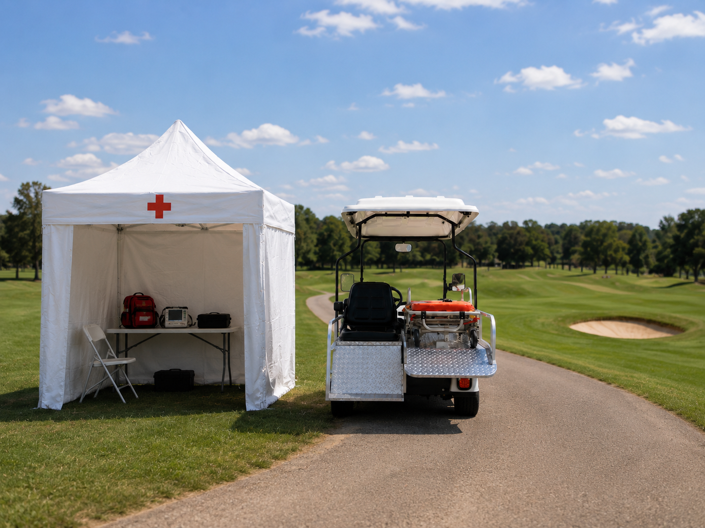 Medical cart, rear view