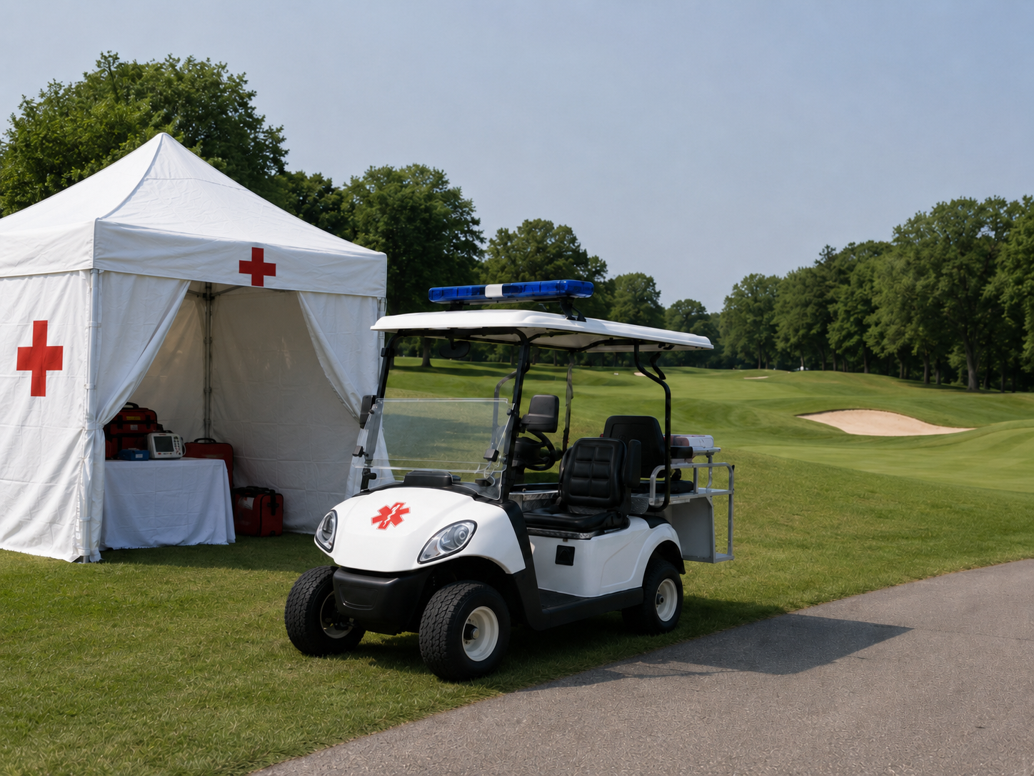 Medical cart, side view